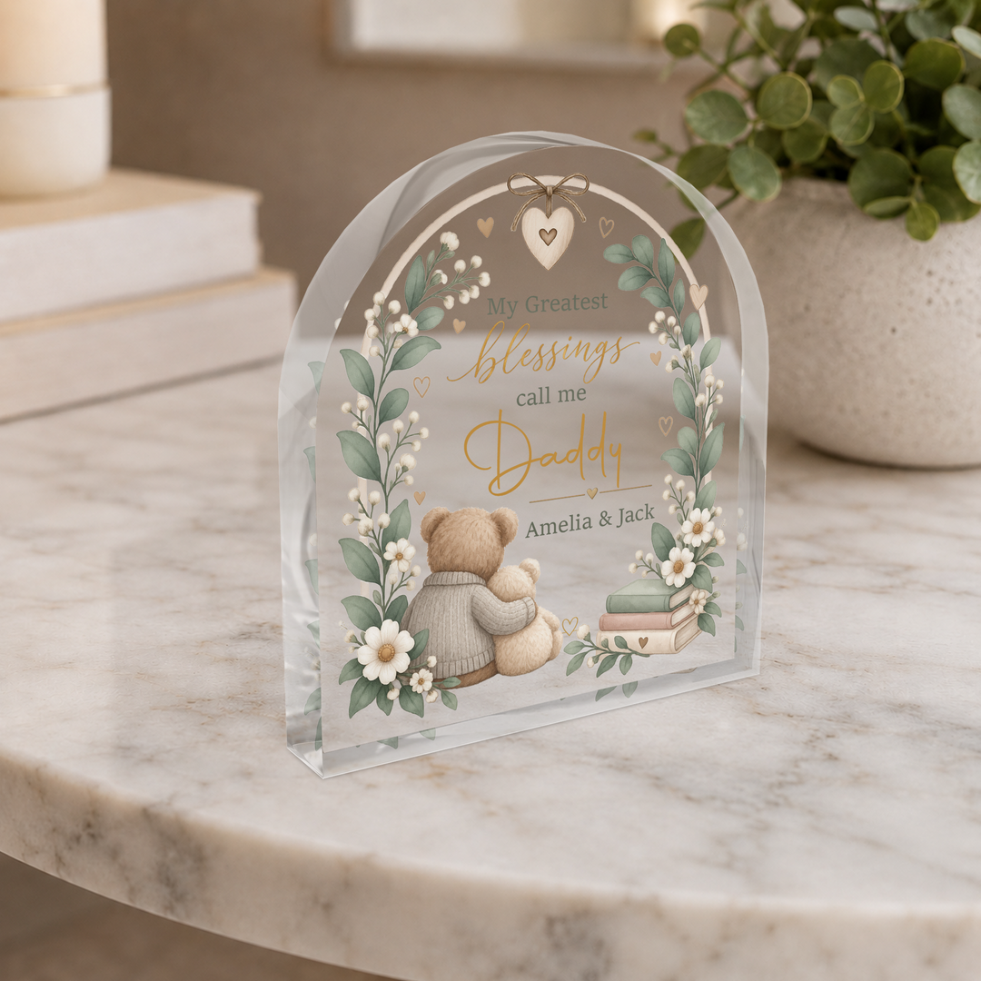 Personalised Acrylic Arch Plaque – My Greatest Blessings Call Me