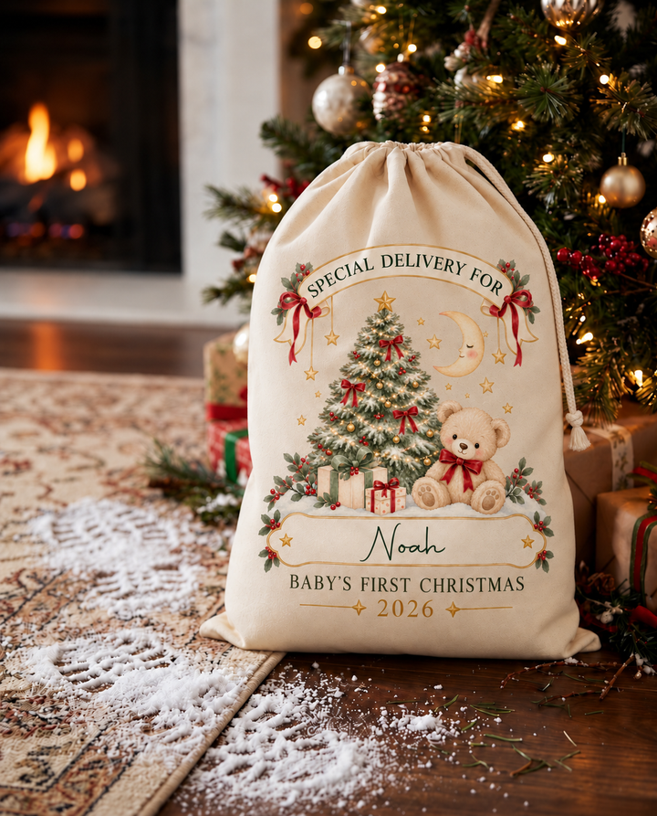 Personalised Baby’s First Christmas Sack