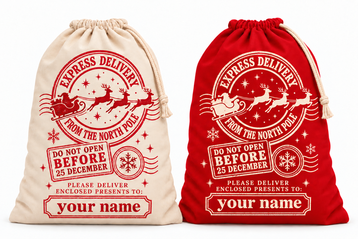 Personalised North Pole Post Christmas Sack
