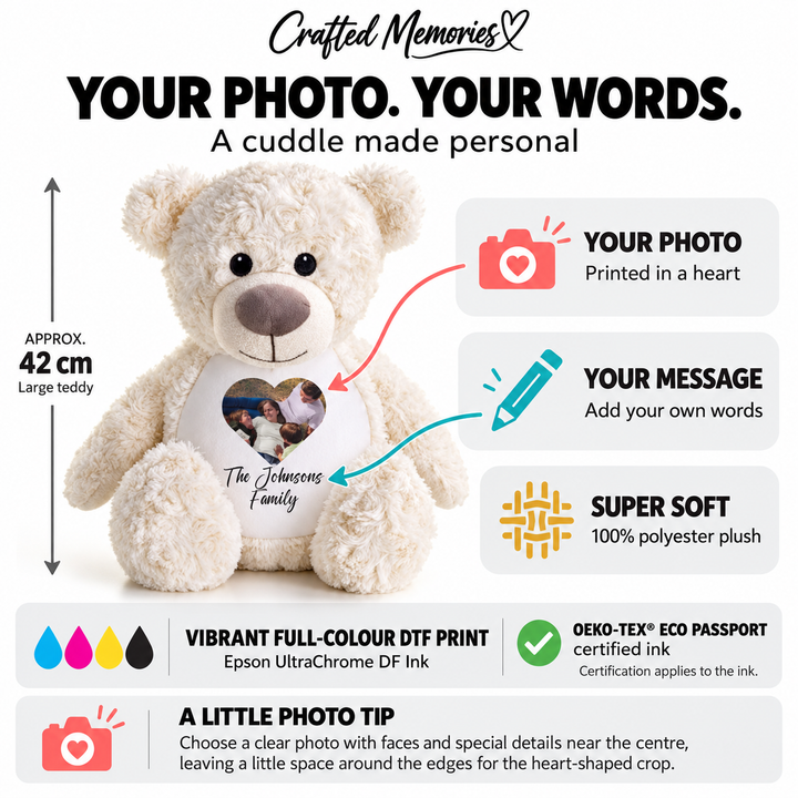 Personalisierter Tauf-/Tauf-Kleinkreuz-Teddy