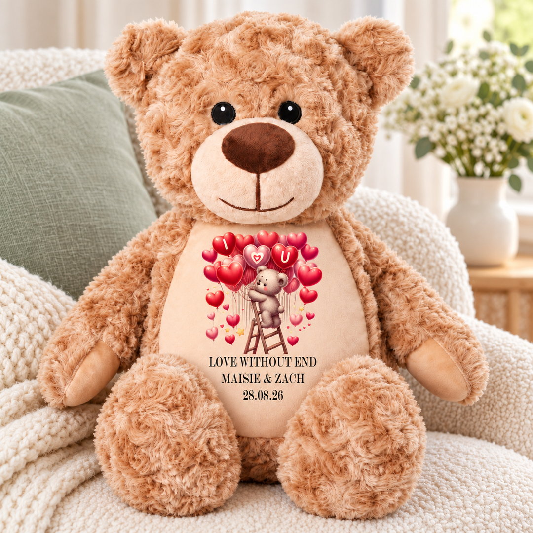 Personalisierter Tauf-/Tauf-Kleinkreuz-Teddy