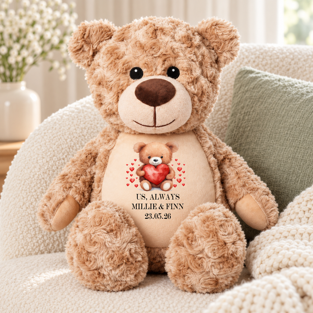 Personalisierter Tauf-/Tauf-Kleinkreuz-Teddy