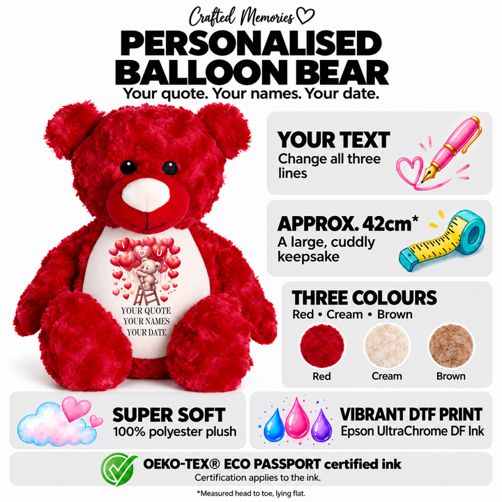 Personalisierter Tauf-/Tauf-Kleinkreuz-Teddy