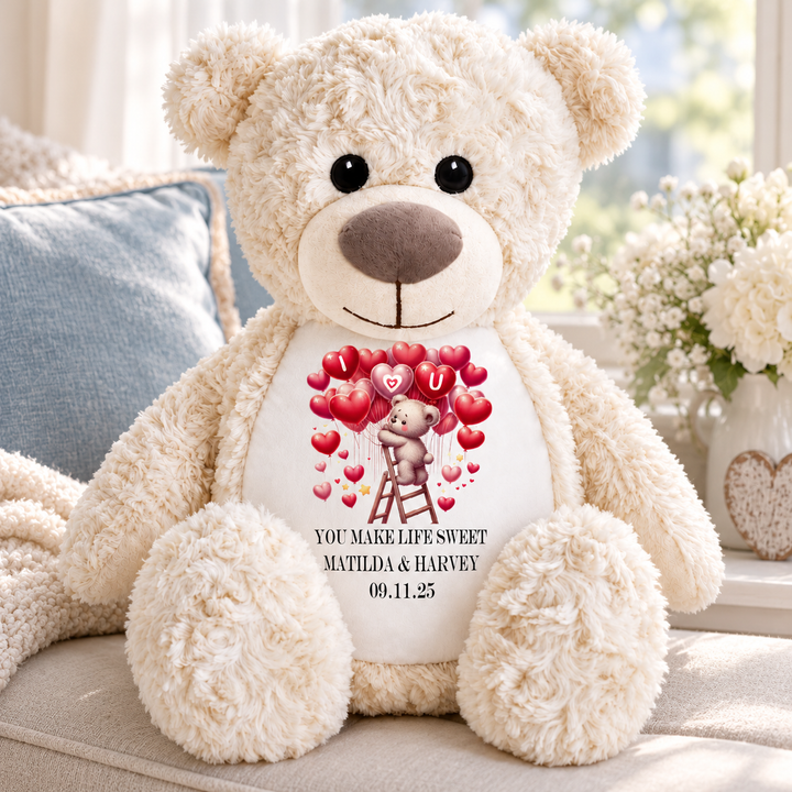 Personalisierter Tauf-/Tauf-Kleinkreuz-Teddy