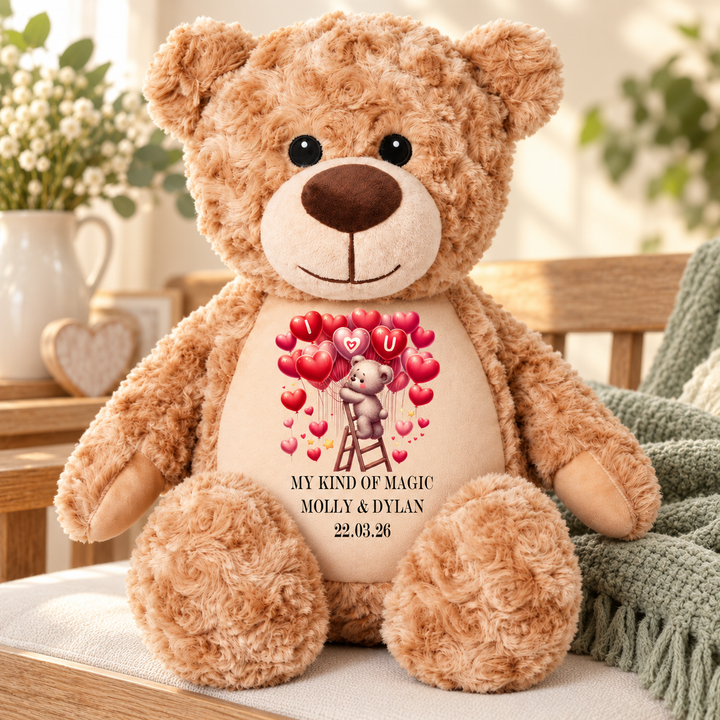 Personalisierter Tauf-/Tauf-Kleinkreuz-Teddy