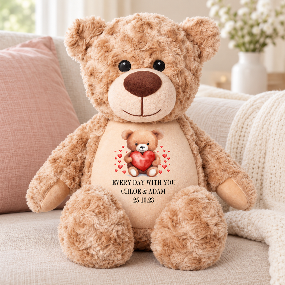 Personalisierter Tauf-/Tauf-Kleinkreuz-Teddy