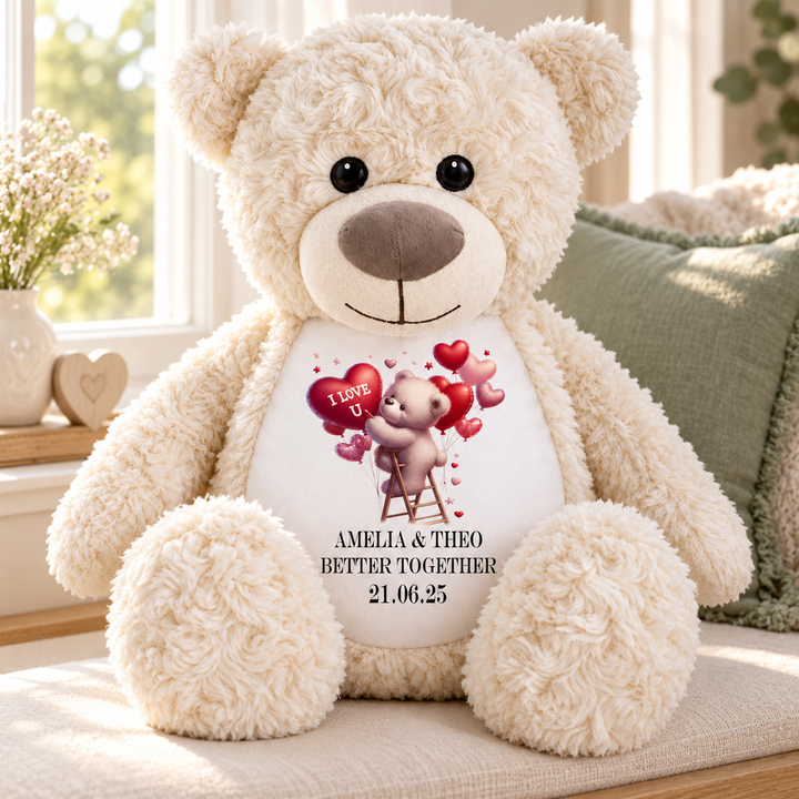 Personalisierter Tauf-/Tauf-Kleinkreuz-Teddy