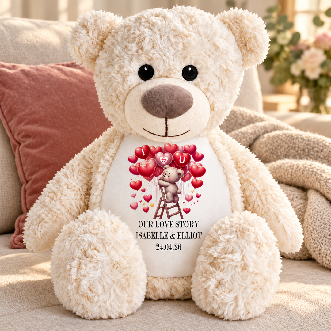 Personalisierter Tauf-/Tauf-Kleinkreuz-Teddy