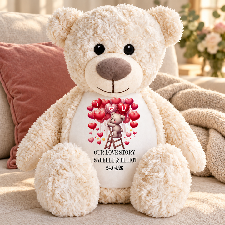 Personalisierter Tauf-/Tauf-Kleinkreuz-Teddy