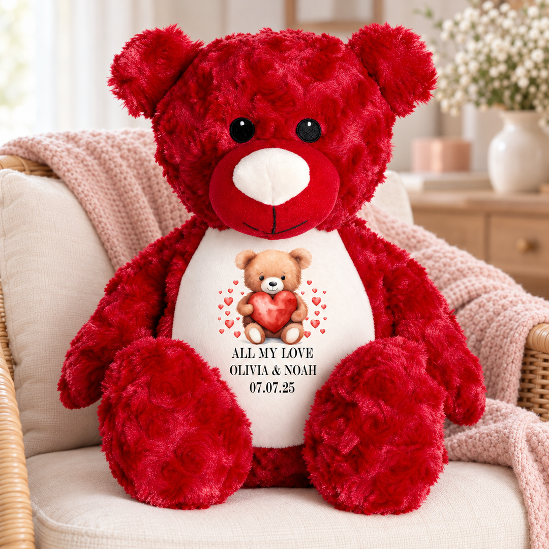 Personalisierter Tauf-/Tauf-Kleinkreuz-Teddy