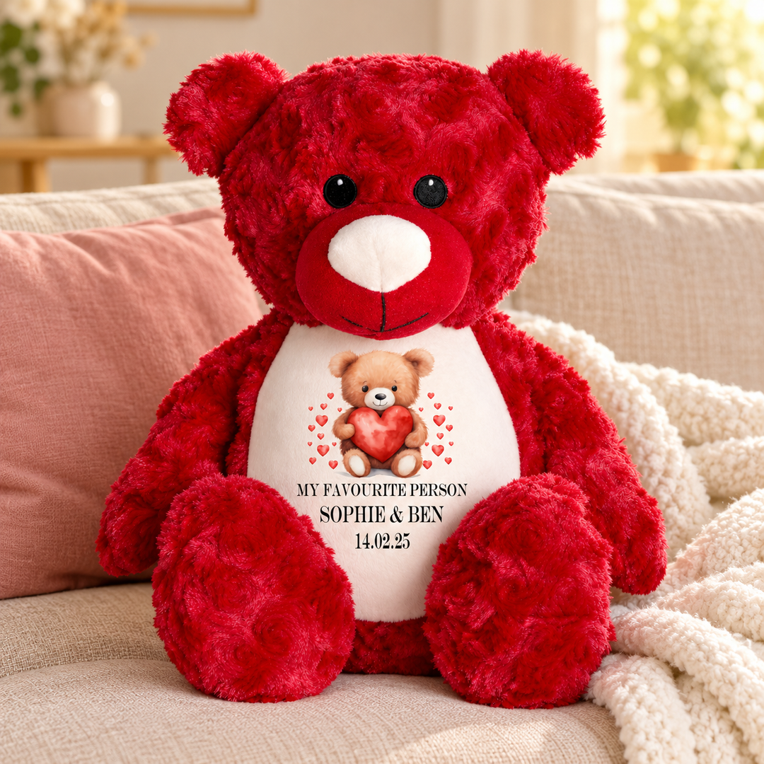 Personalisierter Tauf-/Tauf-Kleinkreuz-Teddy