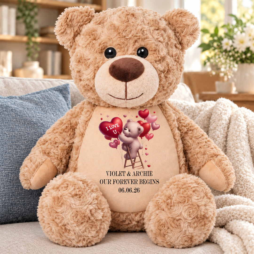 Personalisierter Tauf-/Tauf-Kleinkreuz-Teddy