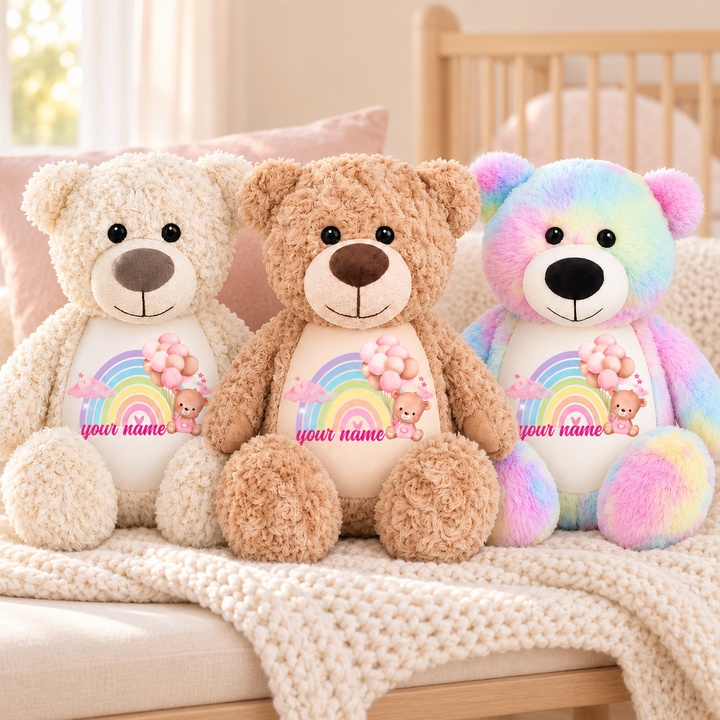 Personalisierter Tauf-/Tauf-Kleinkreuz-Teddy