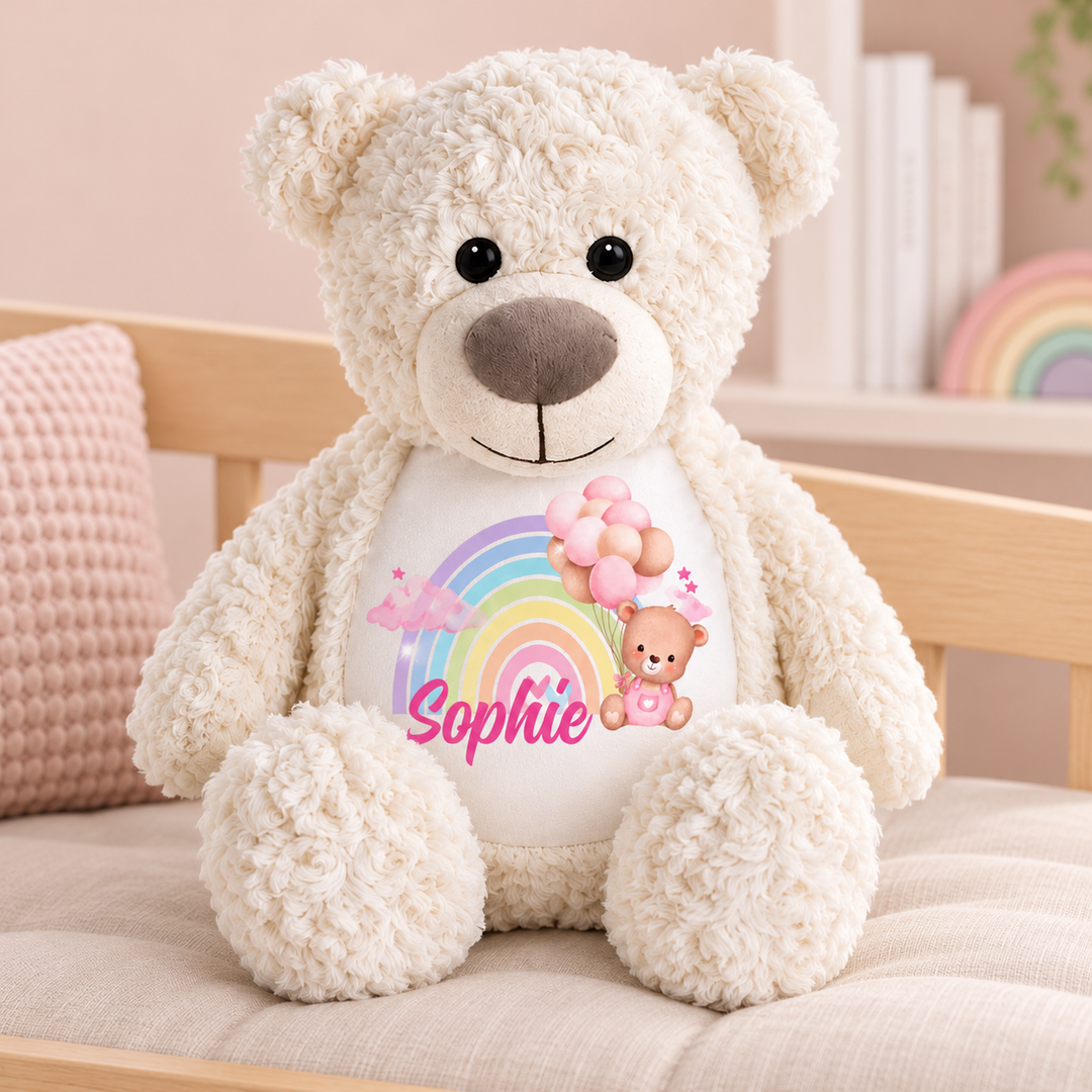 Personalisierter Tauf-/Tauf-Kleinkreuz-Teddy