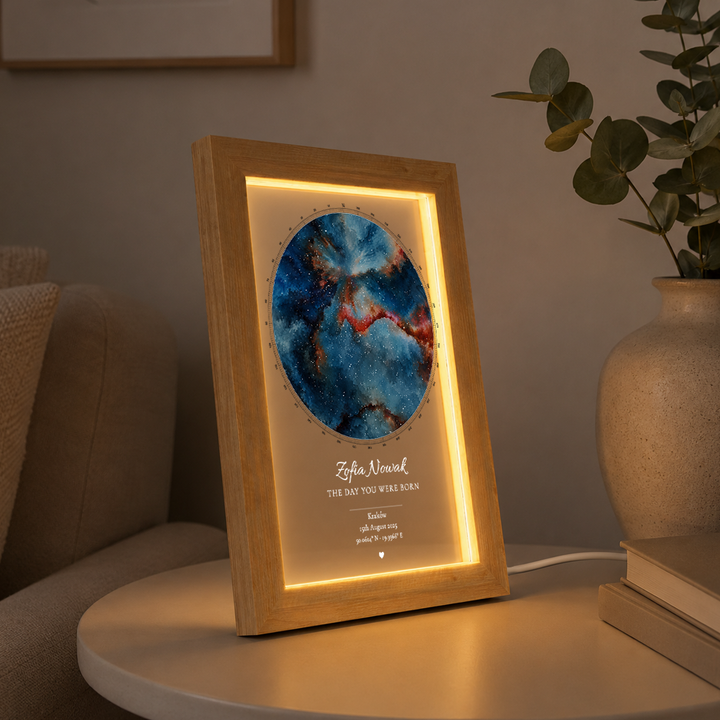 Personalised Stars Map LED Light Box Frame ( Powered by USB )
