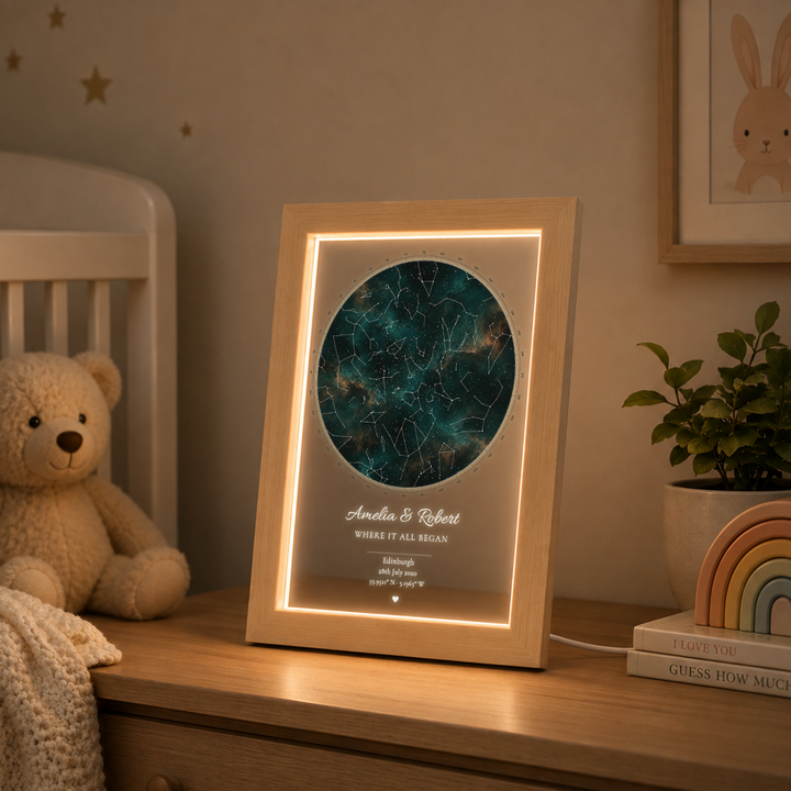 Personalised Stars Map LED Light Box Frame ( Powered by USB )