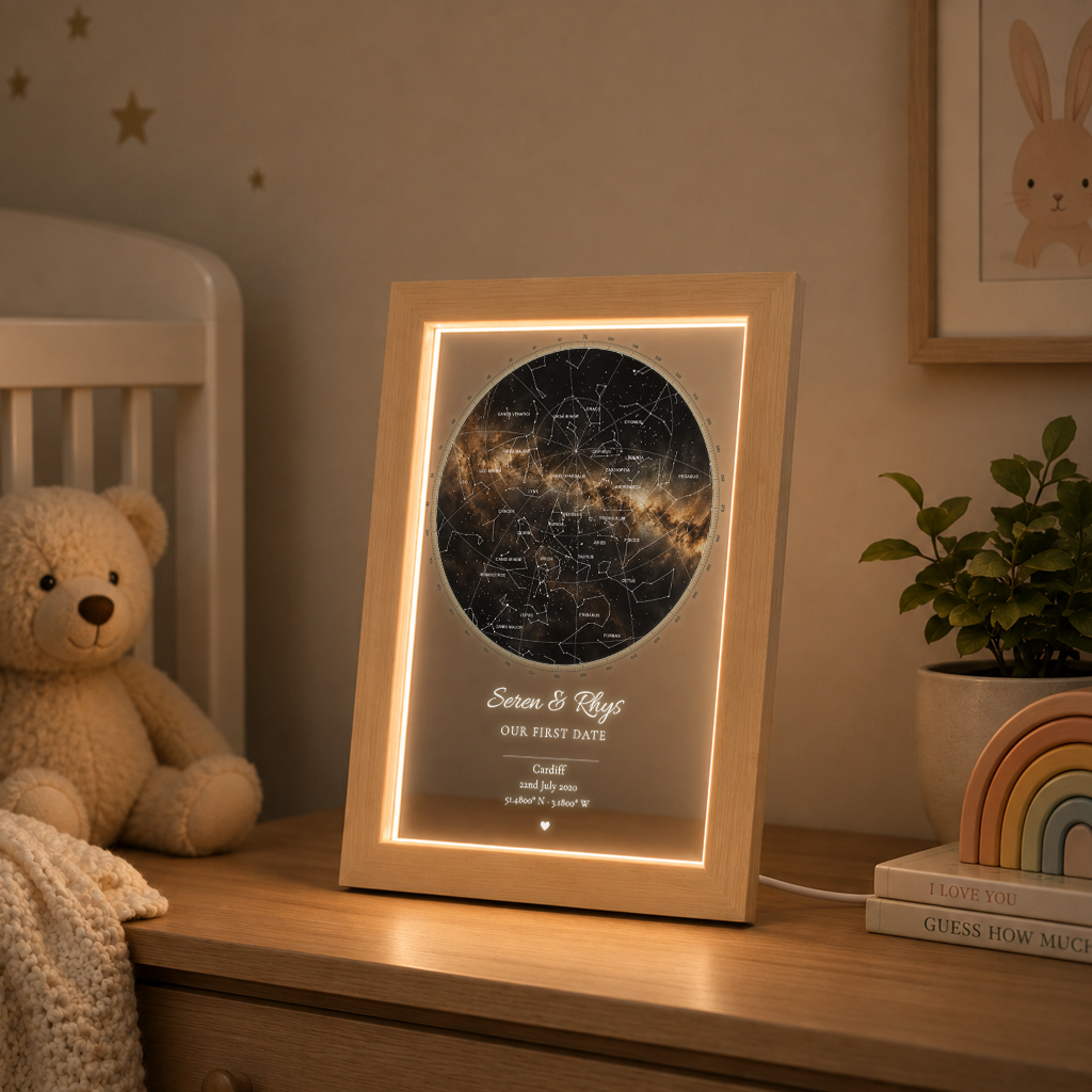 Personalised Stars Map LED Light Box Frame ( Powered by USB )