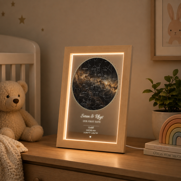 Personalised Stars Map LED Light Box Frame ( Powered by USB )