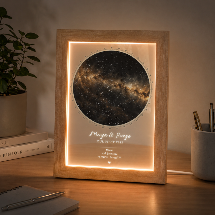 Personalised Stars Map LED Light Box Frame ( Powered by USB )