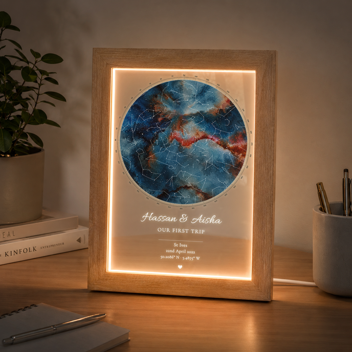 Personalised Stars Map LED Light Box Frame ( Powered by USB )