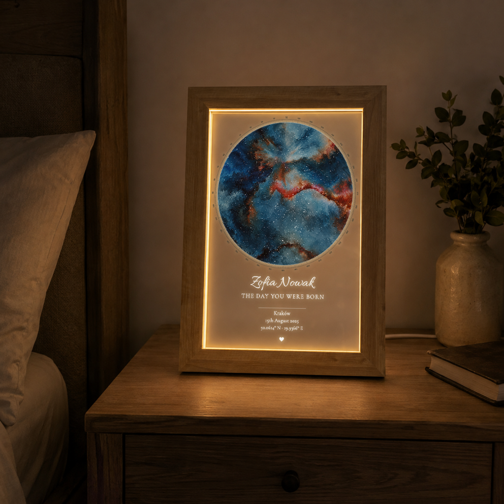 Personalised Stars Map LED Light Box Frame ( Powered by USB )