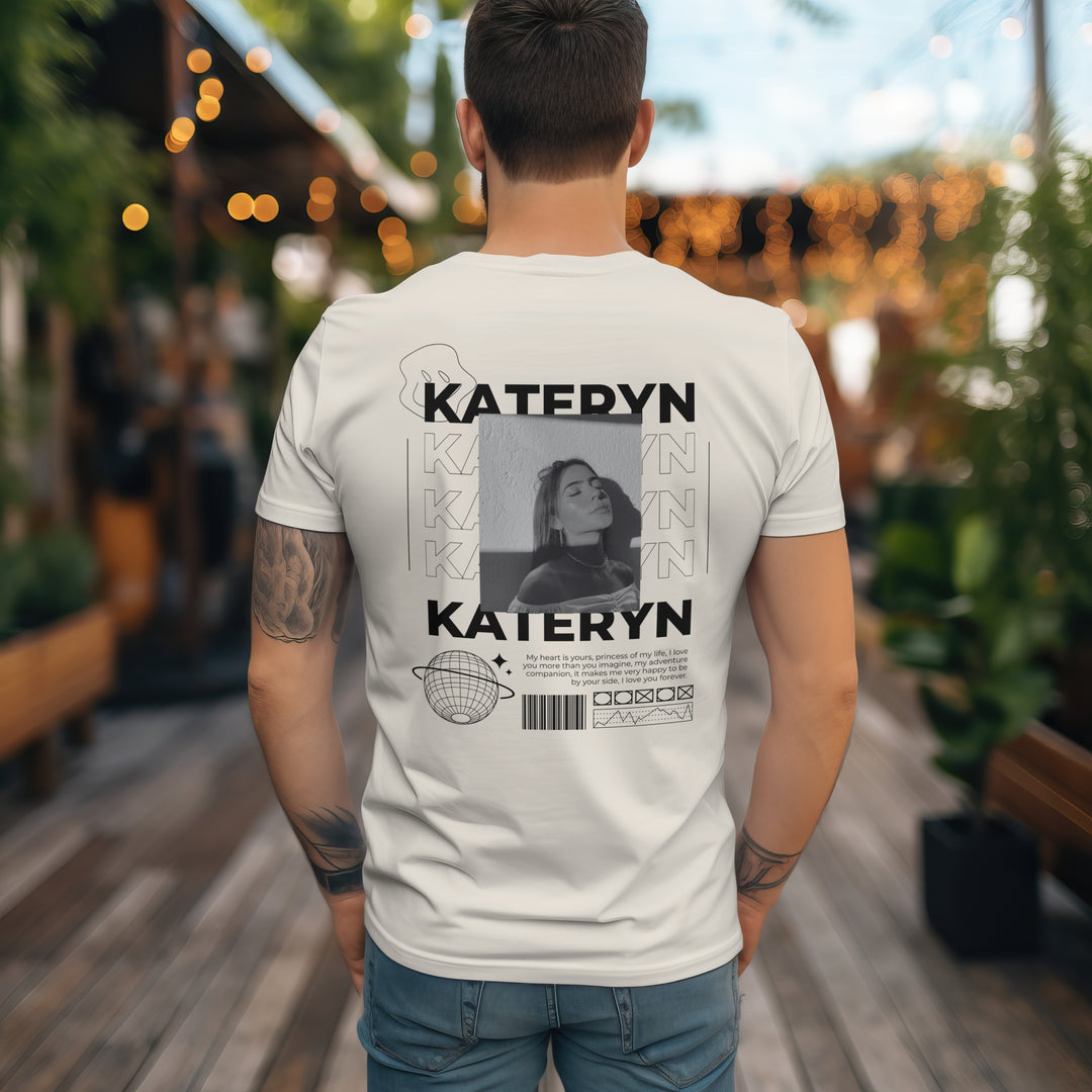 Personalised Couple Unisex T-Shirt, Romantic Anniversary Gift, Valentines Day Gift, Couples Valentine Shirt, Custom Photo Name And Quote Tee