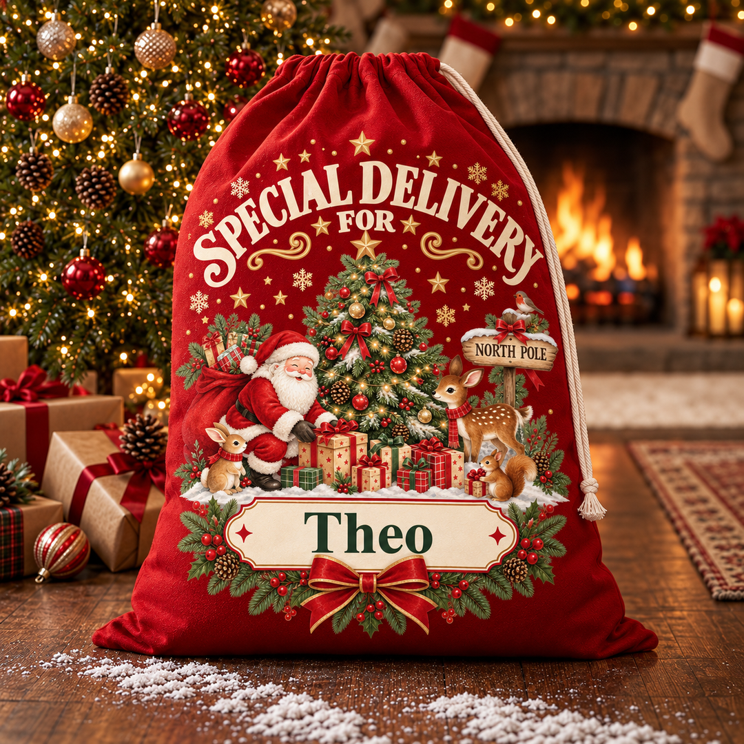 Personalised North Pole Santa Christmas Sack