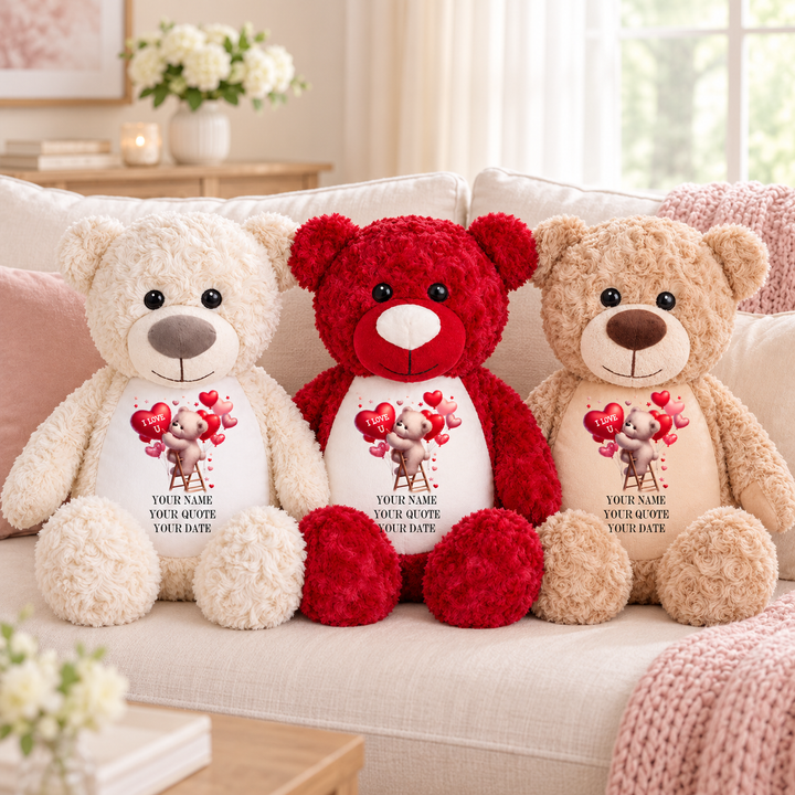Personalisierter Tauf-/Tauf-Kleinkreuz-Teddy
