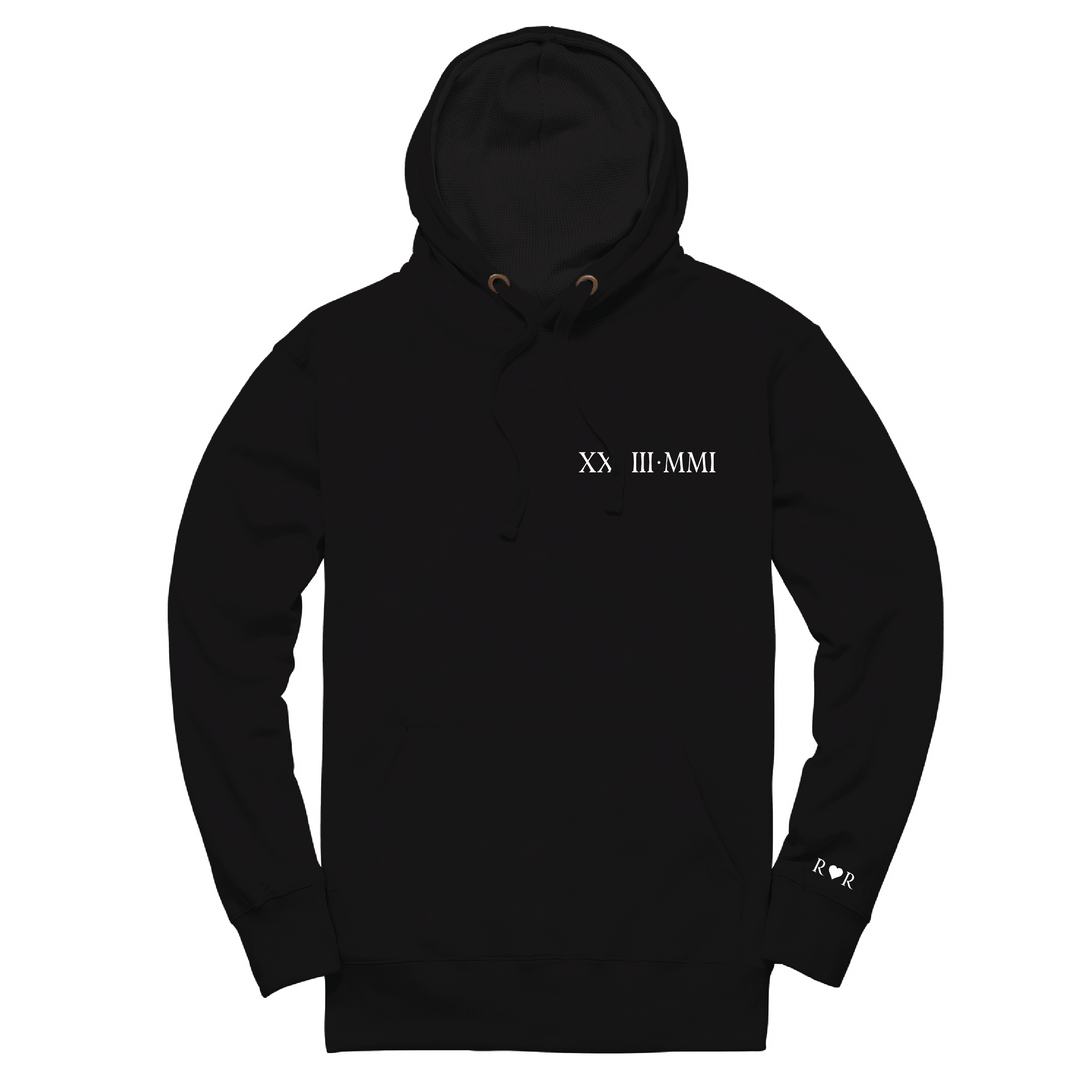 Embroidered Roman Numeral Unisex Hoodie