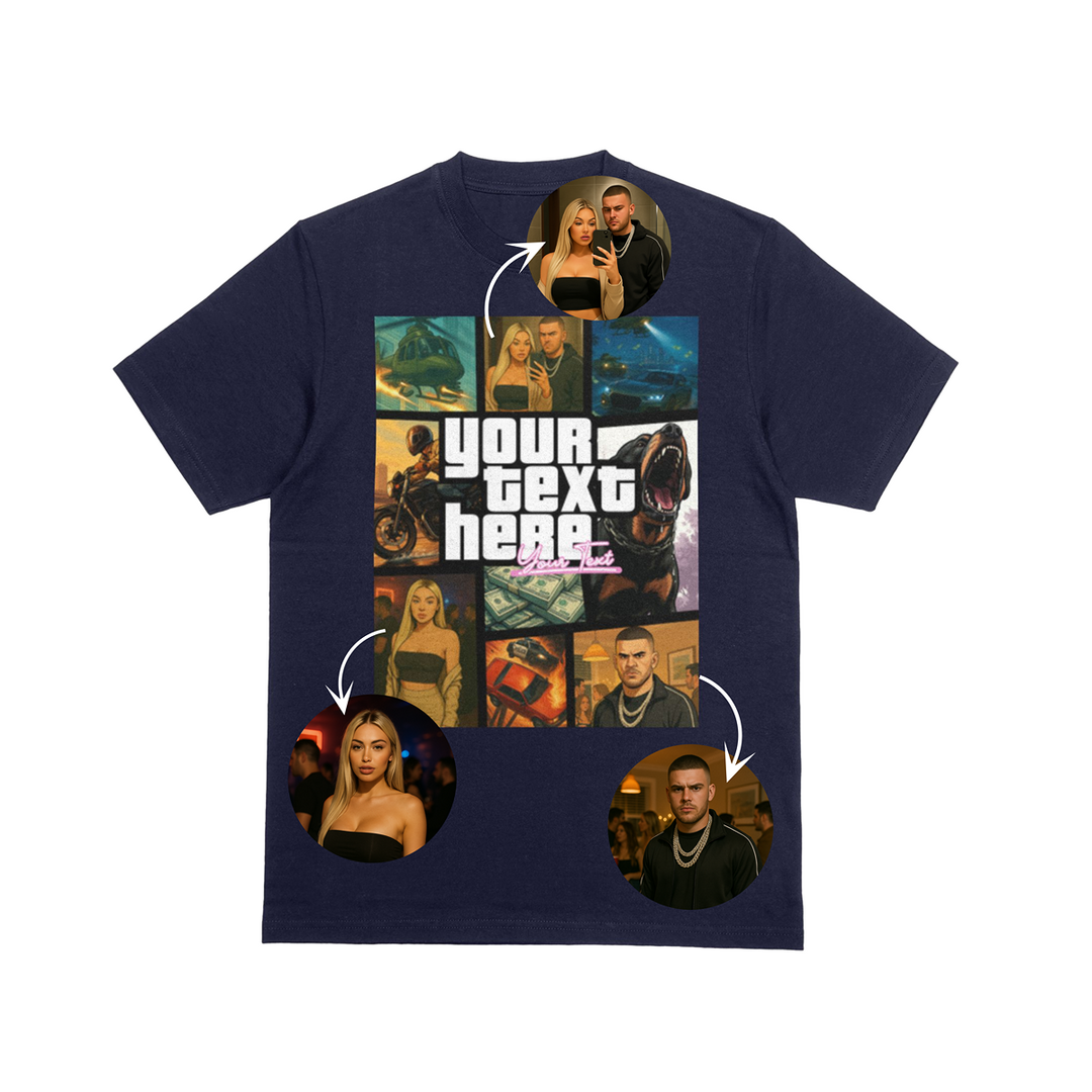 Personalised Vice Streets Collage T-Shirt