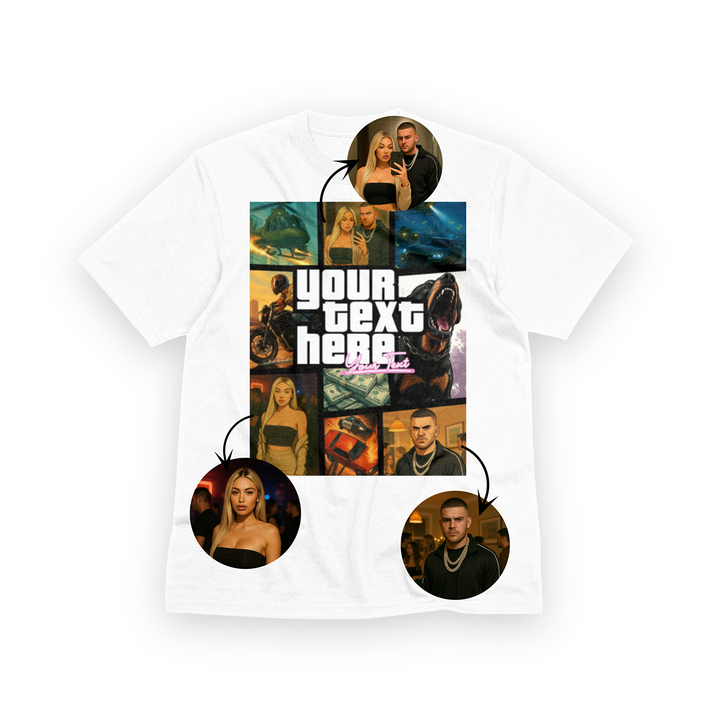 Personalised Vice Streets Collage T-Shirt