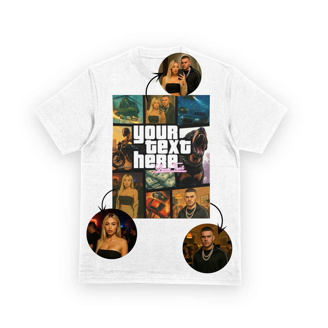 Personalised Vice Streets Collage T-Shirt