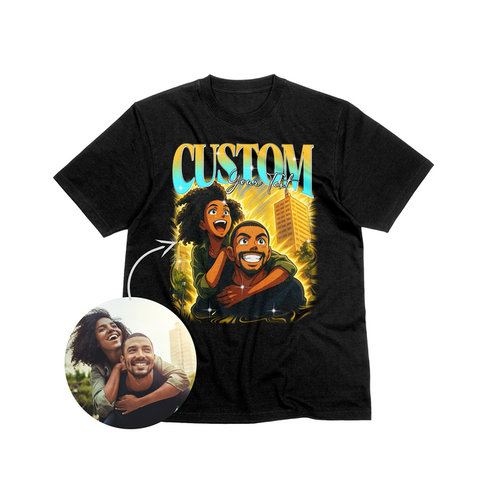 Personalised Anime Picture Bootleg T-Shirt