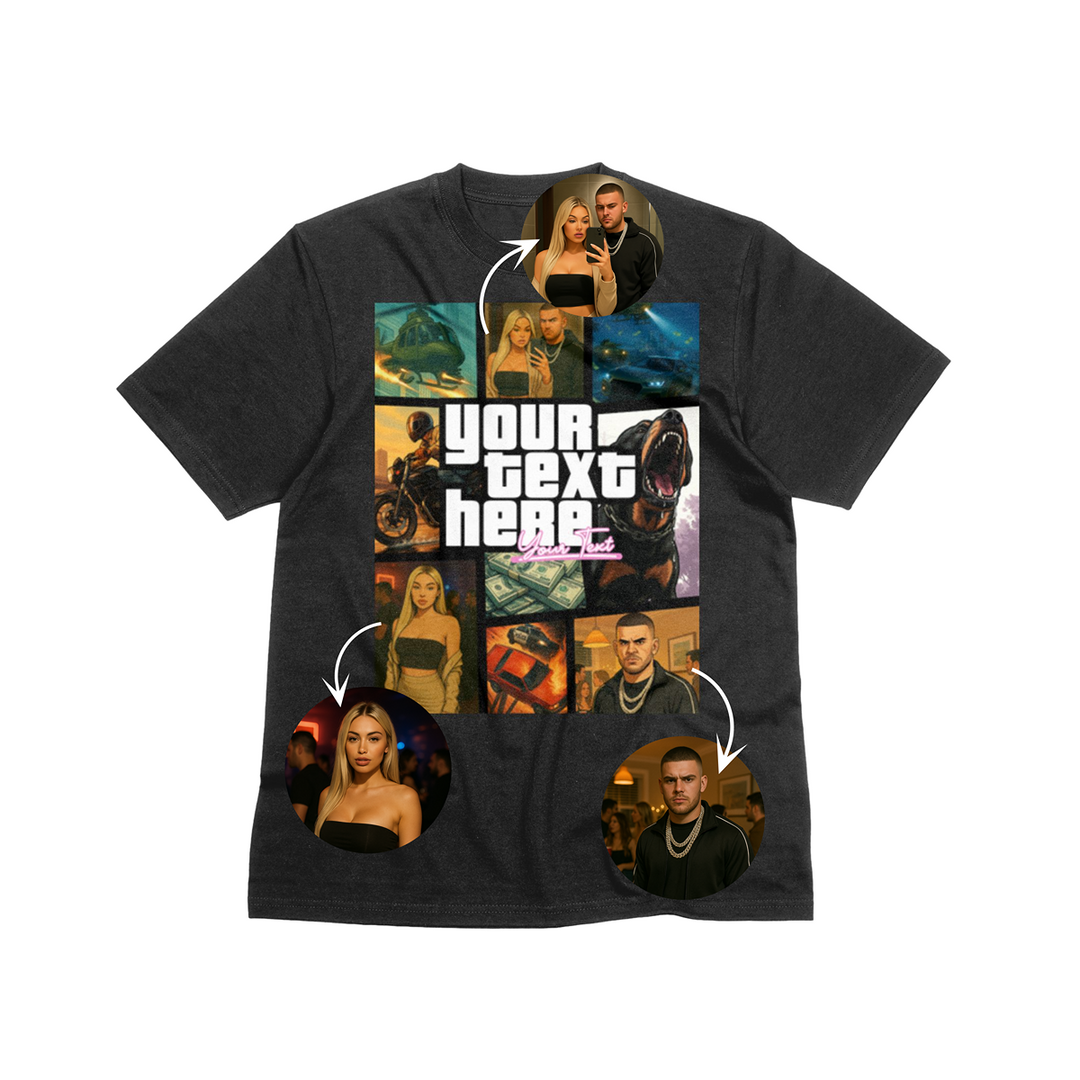 Personalised Vice Streets Collage T-Shirt