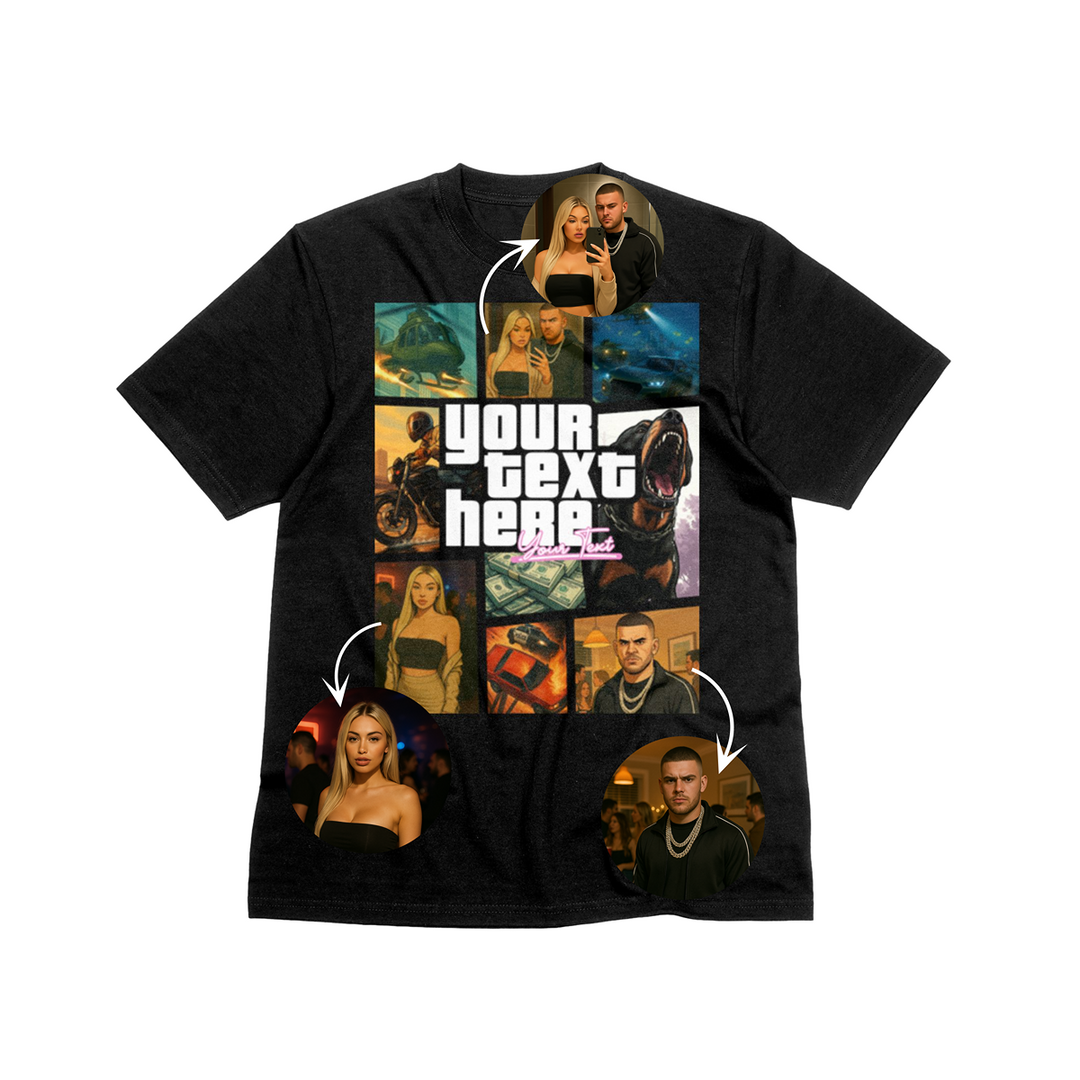 Personalised Vice Streets Collage T-Shirt