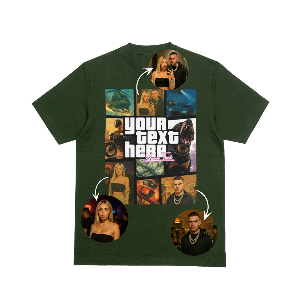 Personalised Vice Streets Collage T-Shirt