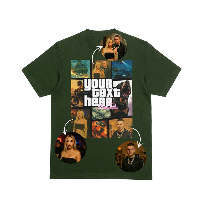 Personalised Vice Streets Collage T-Shirt