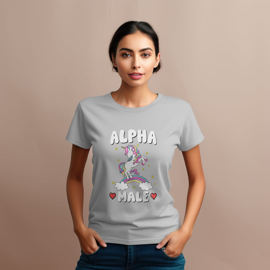 Alpha Male Unicorn Rainbow Unisex T - Shirt - Funny Graphic Tee - Funny Unicorn Meme T - Shirt - Unisex Joke Prank Shirt - Rainbow LGBTQ Pride Shirt - Gifts Handmade