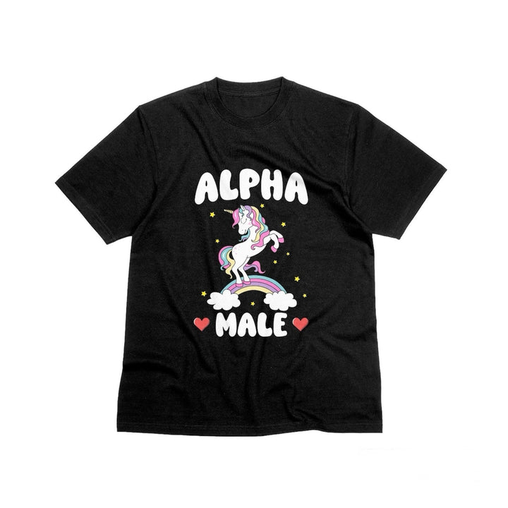 Alpha Male Unicorn Rainbow Unisex T - Shirt - Funny Graphic Tee - Funny Unicorn Meme T - Shirt - Unisex Joke Prank Shirt - Rainbow LGBTQ Pride Shirt - Gifts Handmade