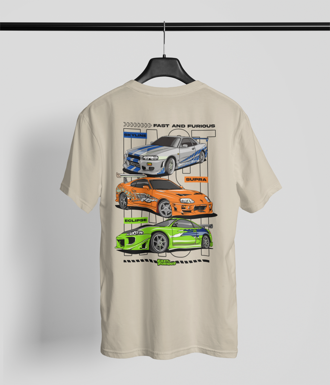 Fast And Furious - Skyline - Supra - Eclipse Unisex T-Shirt