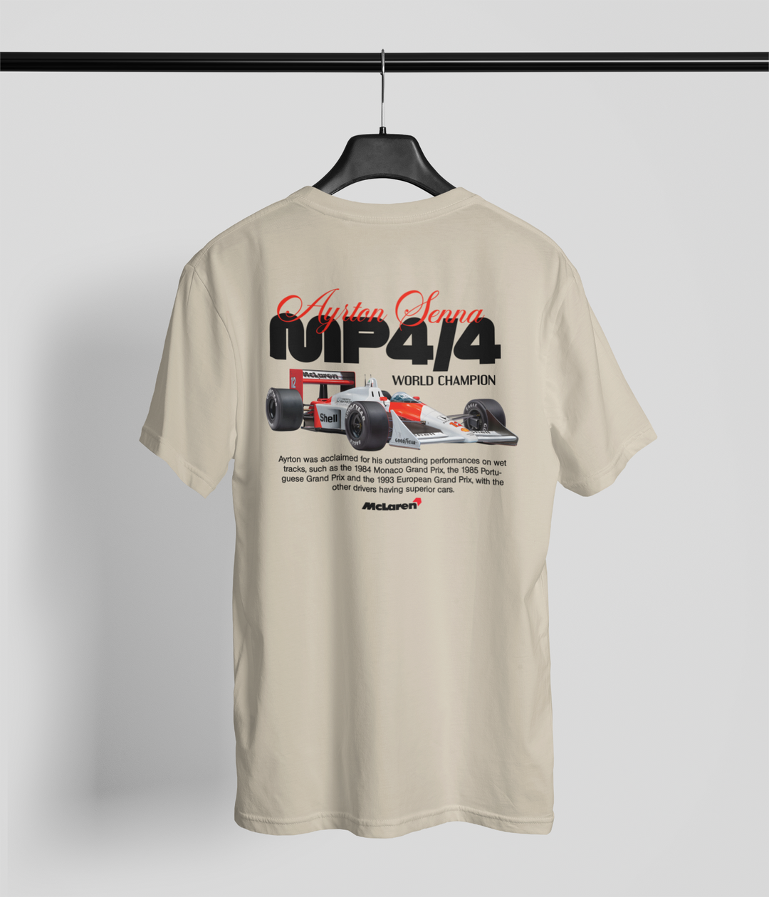 Ayrton Senna McLaren MP4/4 - Formula 1 Unisex T-Shirt