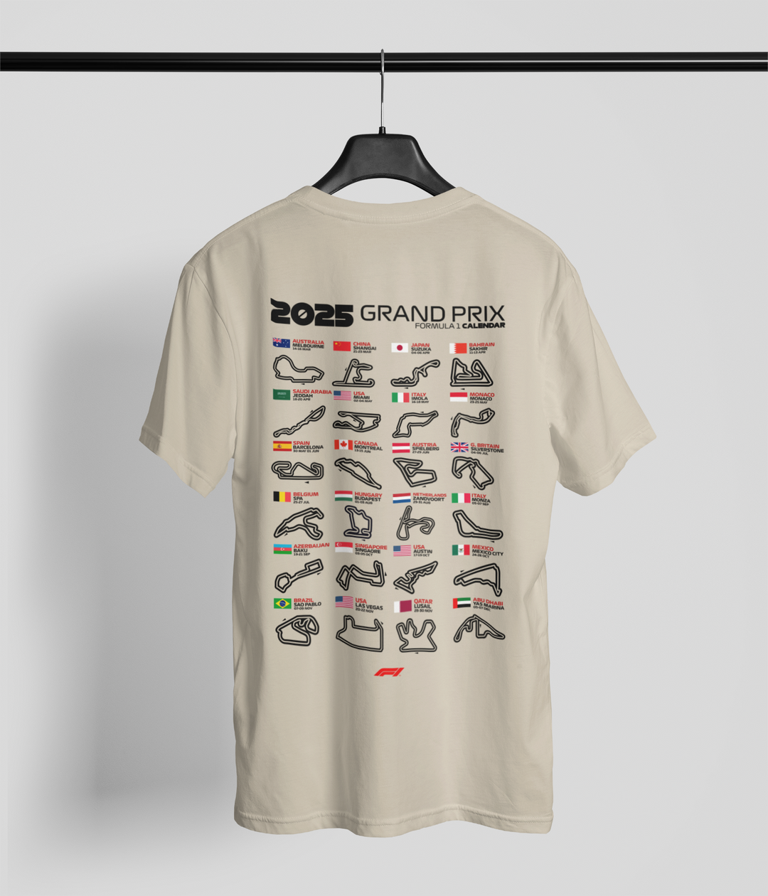 Beige t-shirt with &