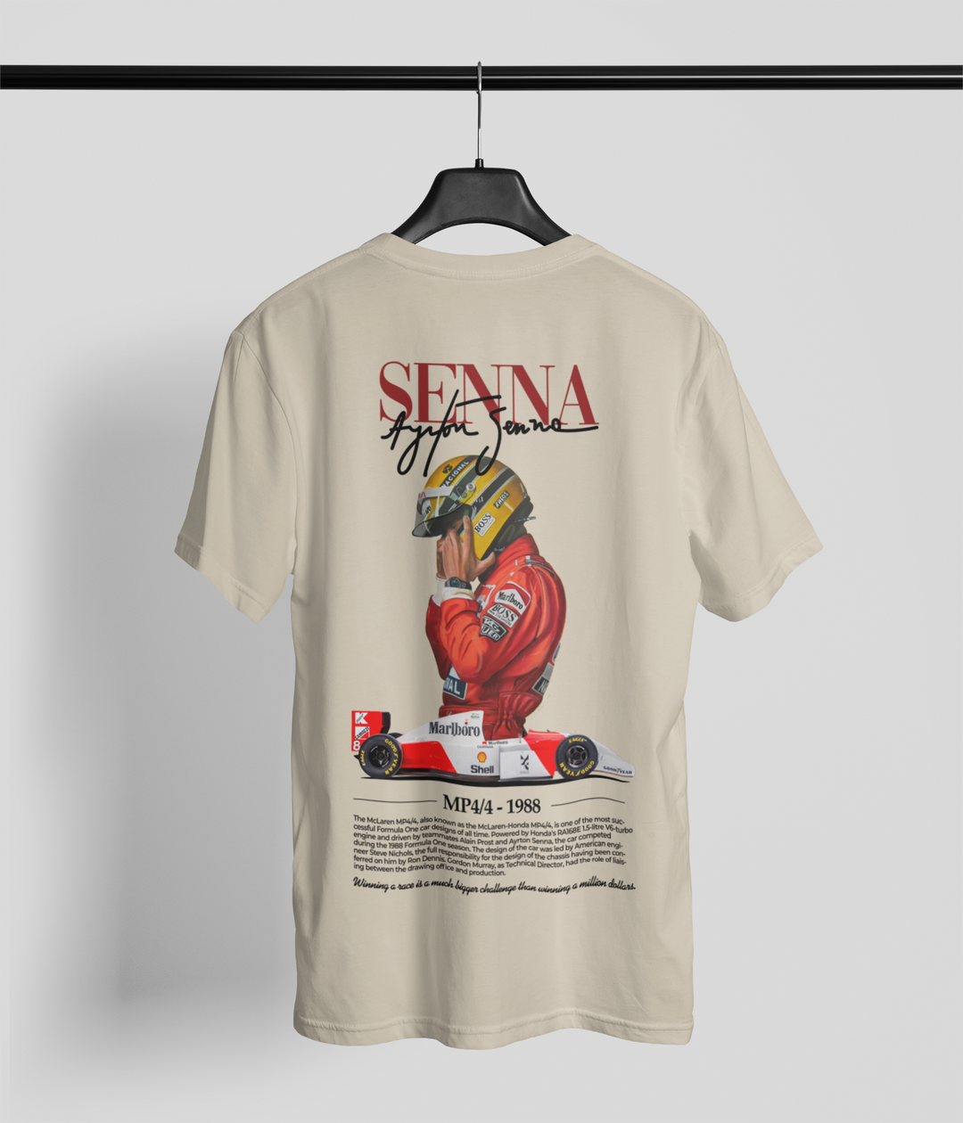 Ayrton Senna McLaren MP4/4 v2 - Formula 1 Unisex T-Shirt