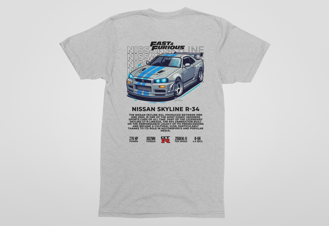 Nissan Skyline R34 Fast & Furious Unisex T-Shirt