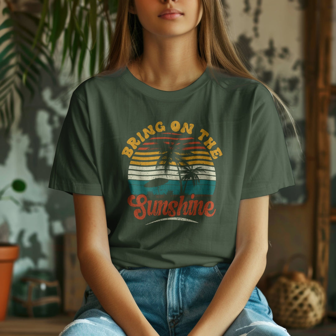 Bring On The Sunshine Unisex T-Shirt, Summer Vacation Tee Shirt, Family Beach Vacation T-Shirt, Beach Lovers Tee Shirt, Summer Quote T-Shirt - Gifts Handmade