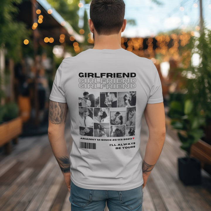 Custom Couple Unisex T-Shirt, Personalised Name And Date Shirt, Boyfriend Girlfriend Unisex Tee, Personalised Photo T-Shirt, Couples Valentine Shirt Gift, Valentine’s Day Gift Idea - Gifts Handmade