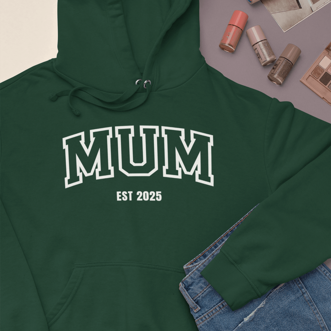 Custom Embroidered Unisex Hoodie, Personalised Valentines Hoodie with Initial On Sleeve, Custom Word And Est Date Hoodie, Romantic Hoodie for Couples - Gifts Handmade