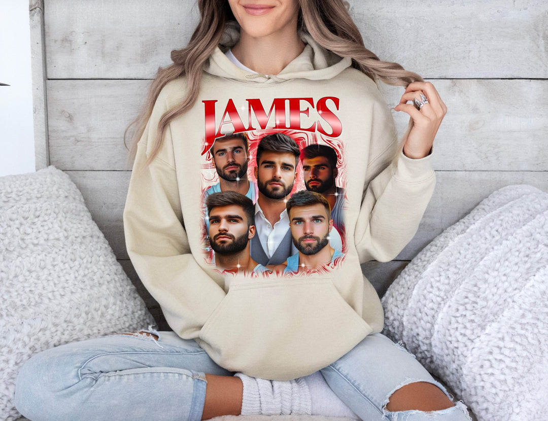 Custom Your Own Bootleg Rap Unisex Hoodie, Personalised Rap Hoody, Retro Vintage Graphic 90 Hood, Custom Your Own Photo And Text Hoodie - Gifts Handmade