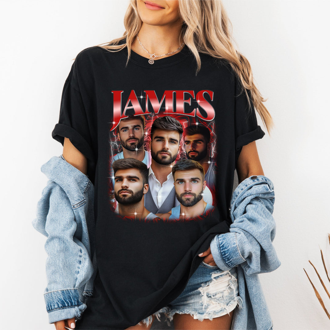 Custom Your Own Bootleg Rap Unisex T-Shirt, Personalised Rap Tee Shirt, Retro Vintage Graphic 90s Shirt, Custom Your Own Photo And Text Shirt - Gifts Handmade