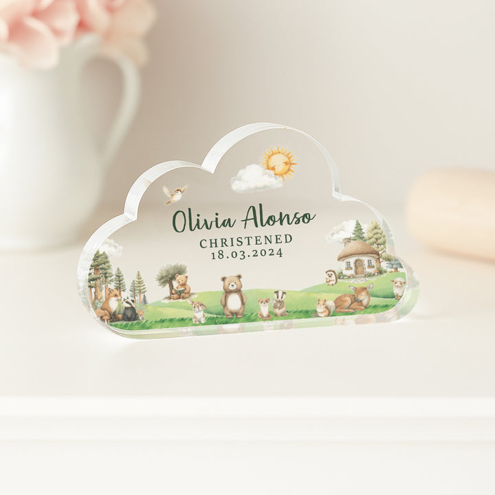 Personalised Christening & Baptism Acrylic Cloud Plaque